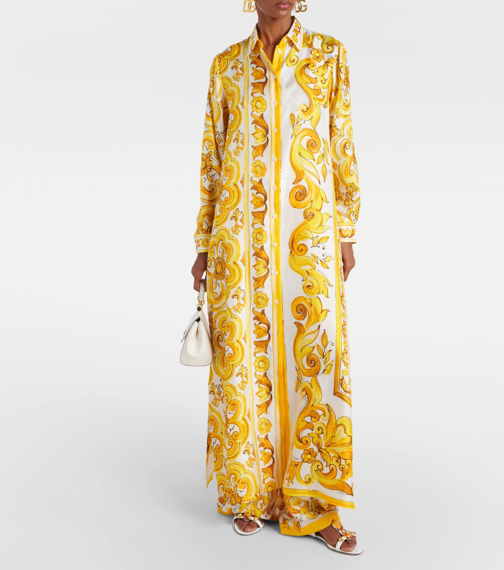 Majolica silk kaftan - 7