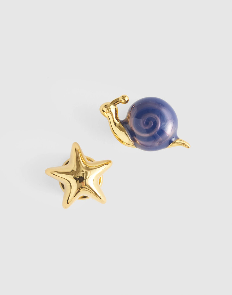 Snail & Star Screw Pin Set 1