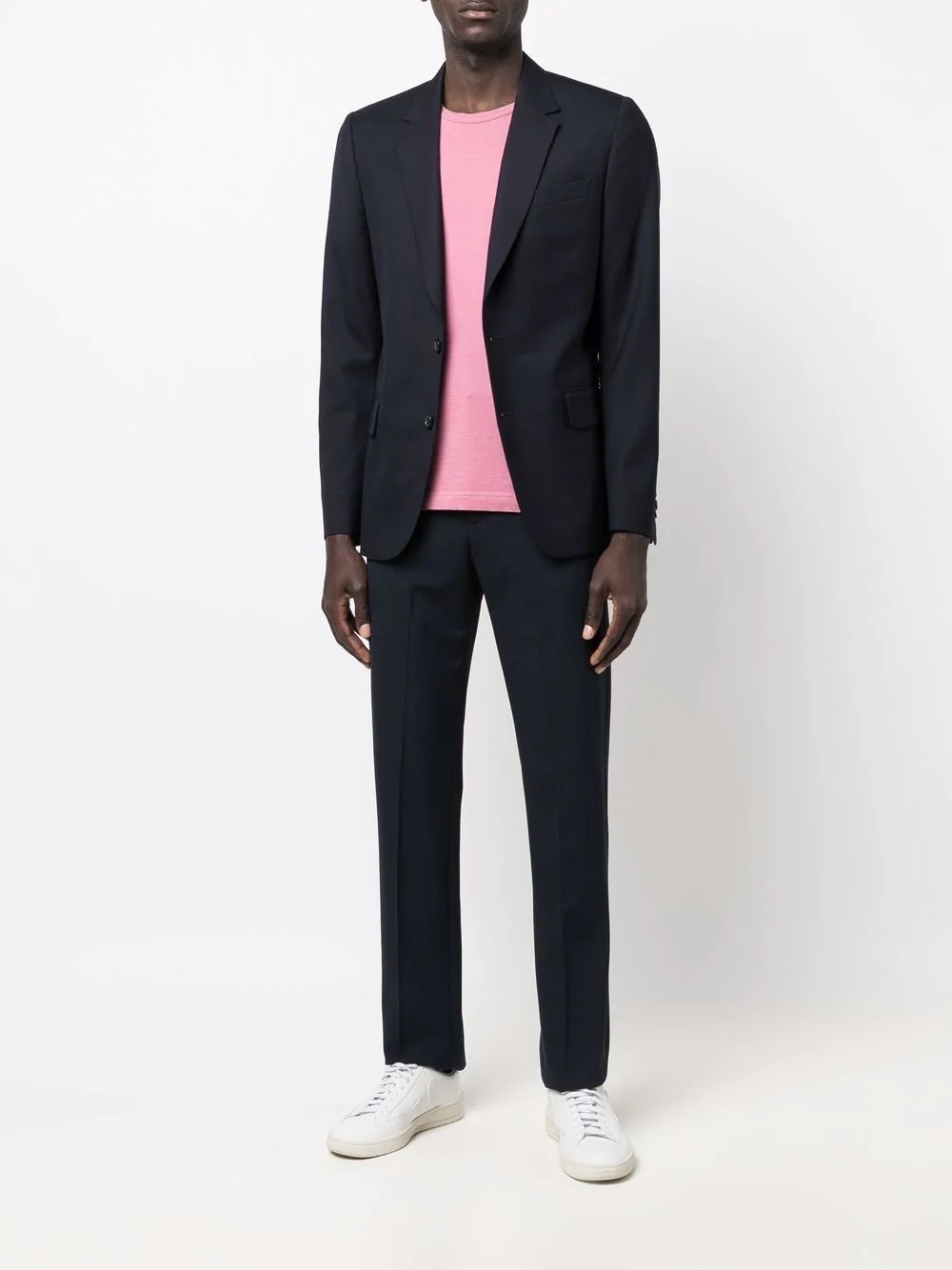 logo-patch single-breasted blazer - 3