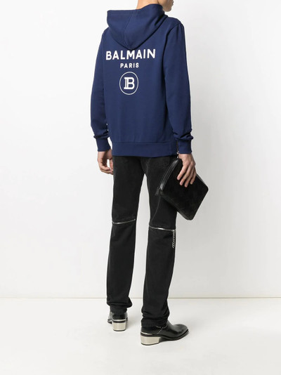 Balmain logo-print hoodie outlook