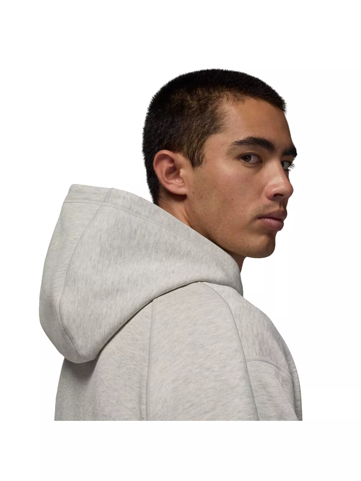 Men's Sport Hoop Fleece Dri-FIT Pullover Hoodie -Grey Heather - 6