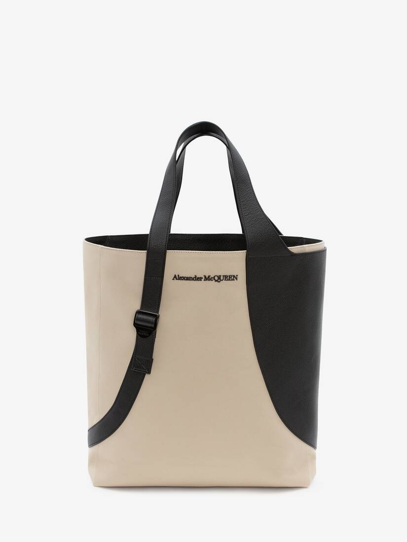Medium Harness Tote Bag in Black/beige - 1