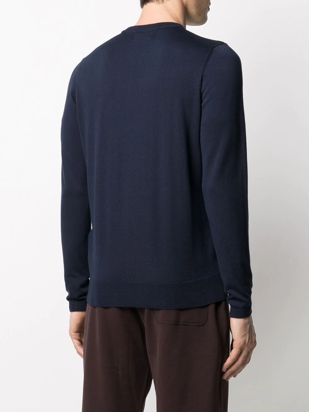 crew neck fine knit jumper - 4