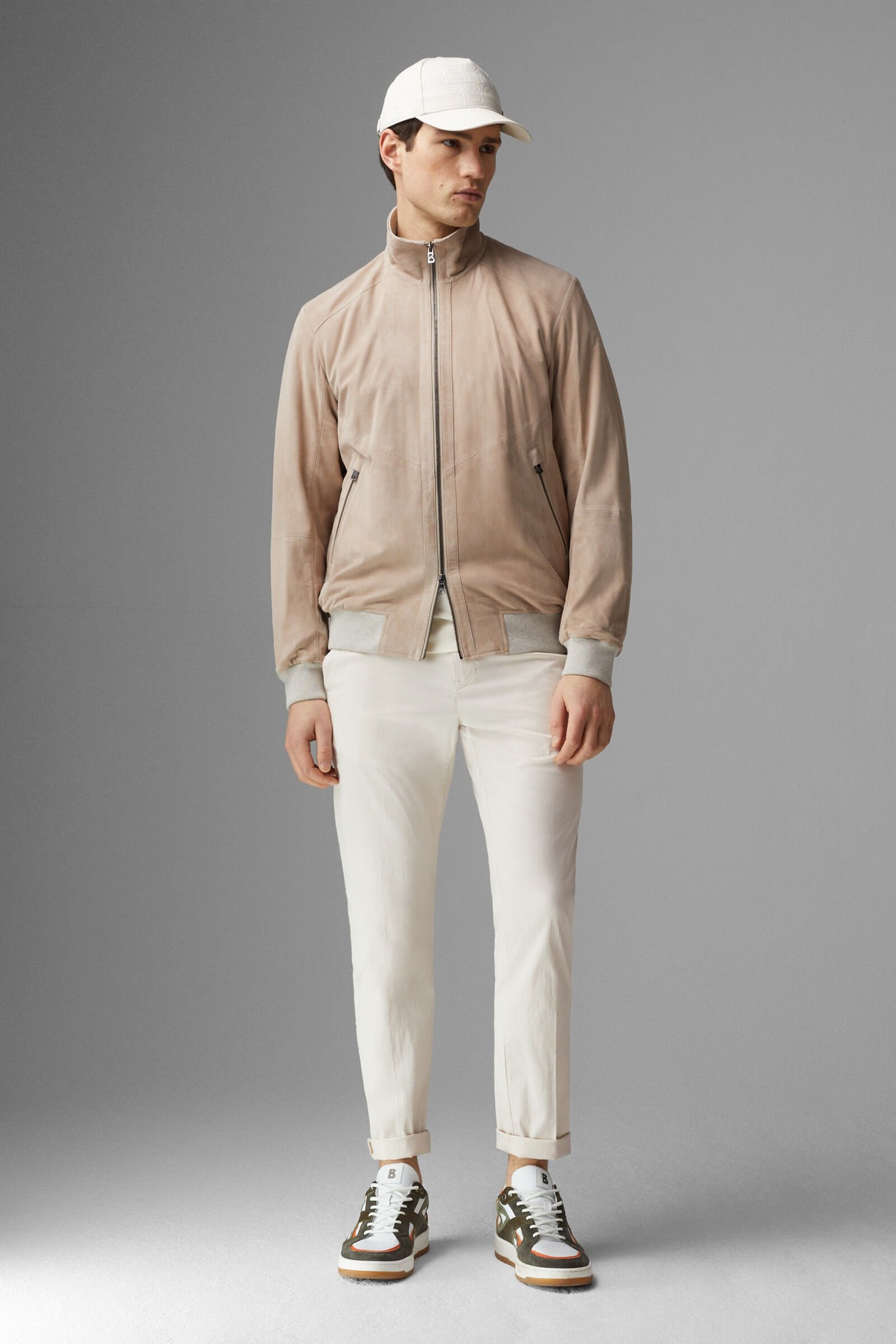 Mauro Leather jacket in Sand - 4