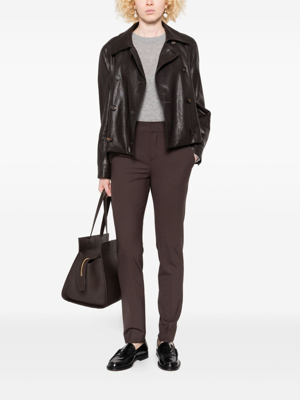 tapered wool trousers - 2