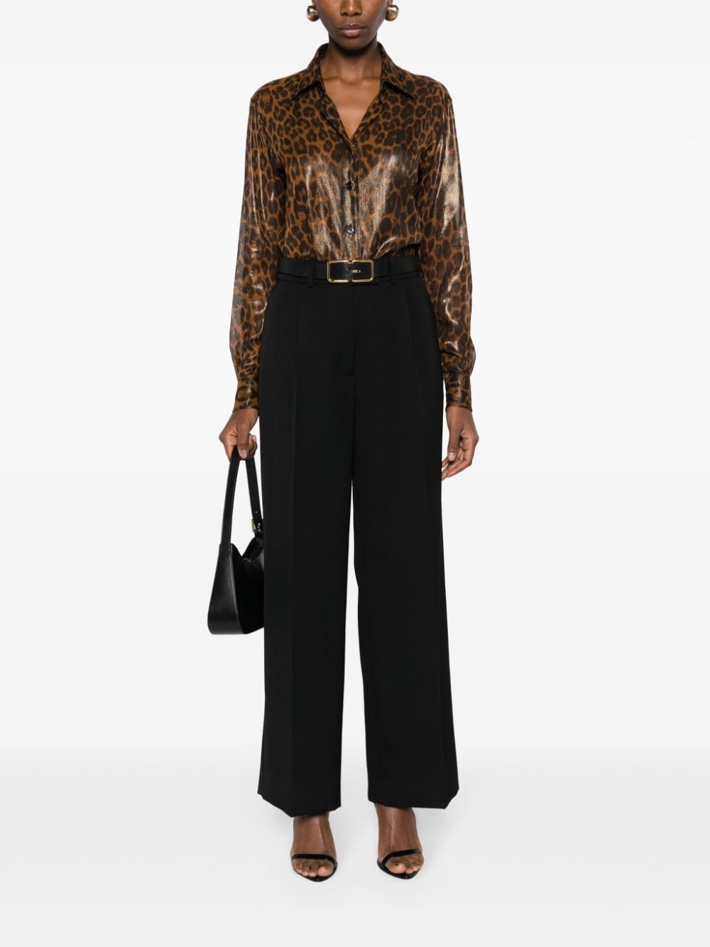 leopard-print silk shirt - 2