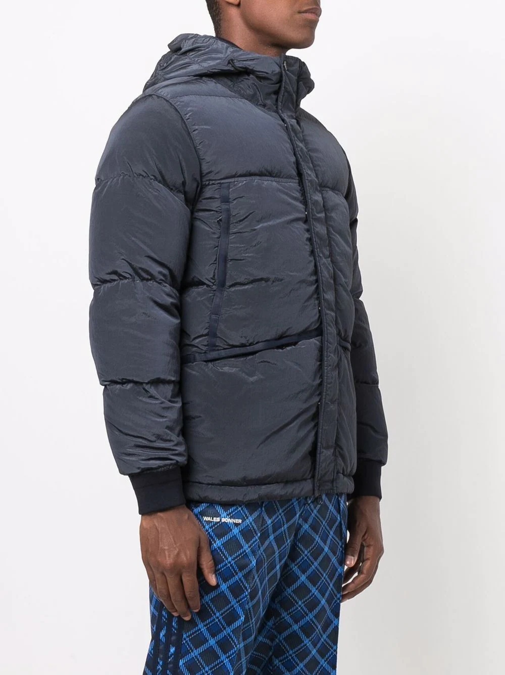 padded zip-up down jacket - 3