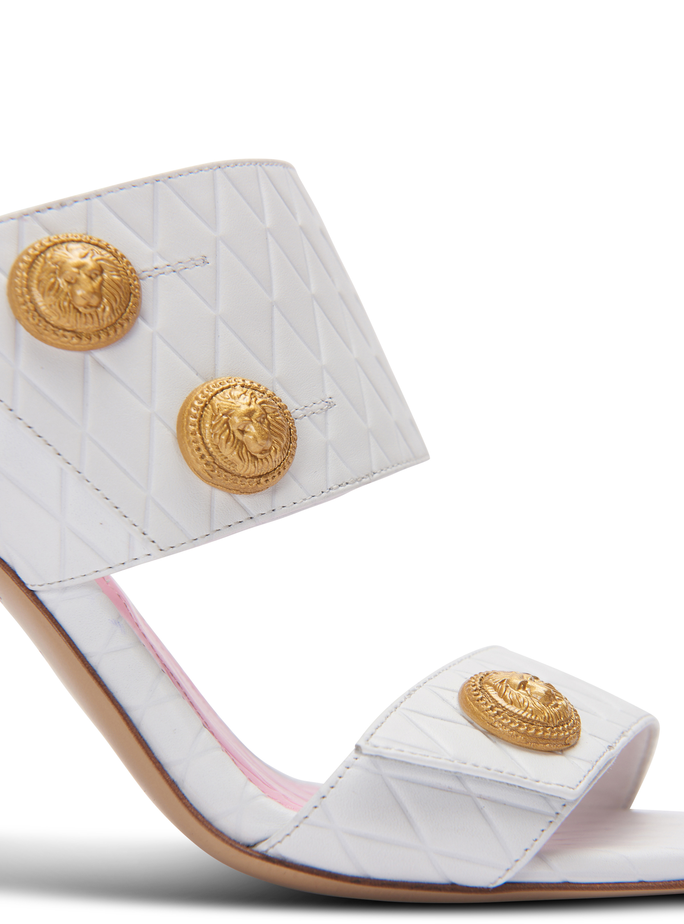 Heeled Eva leather mules - 5