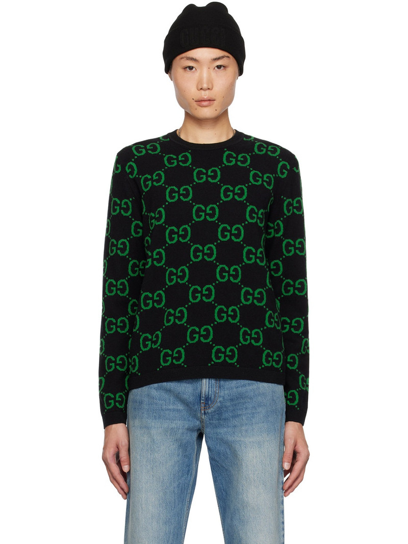 Black & Green GG Sweater 1