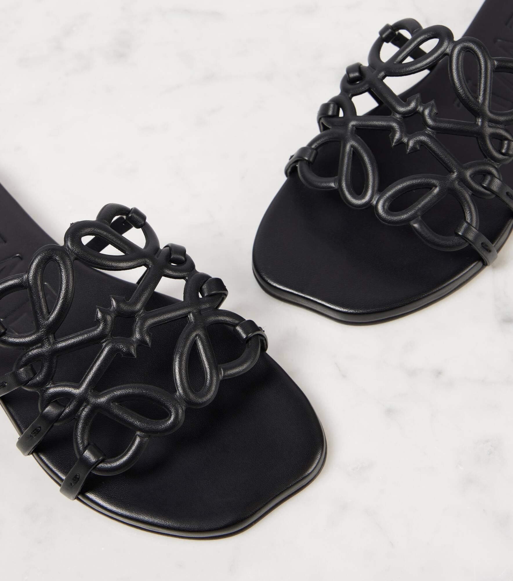Petal Anagram leather slides - 5