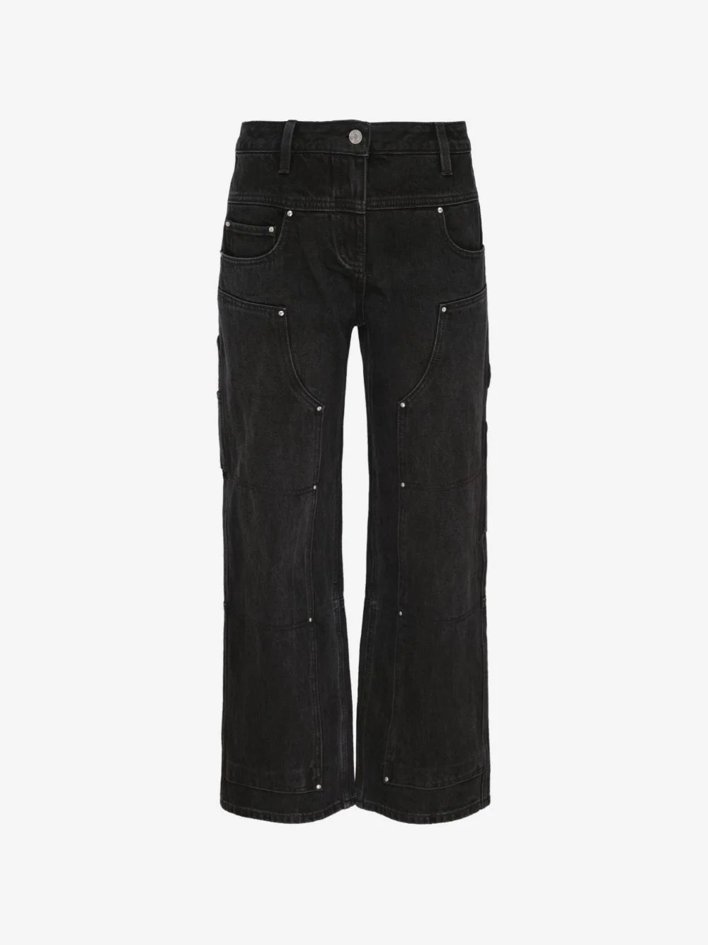 rivet-embellished carpenter jeans - 1