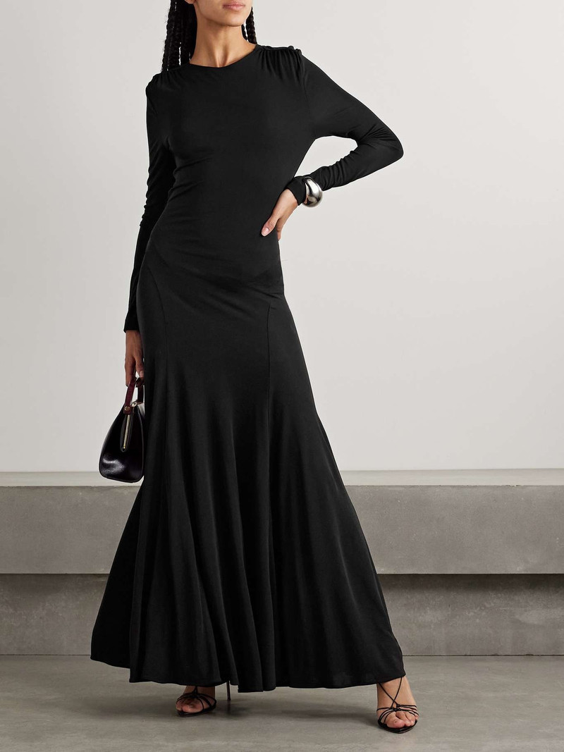 CHRISTOPHER ESBER Maico embellished open-back stretch-jersey gown Black outlook