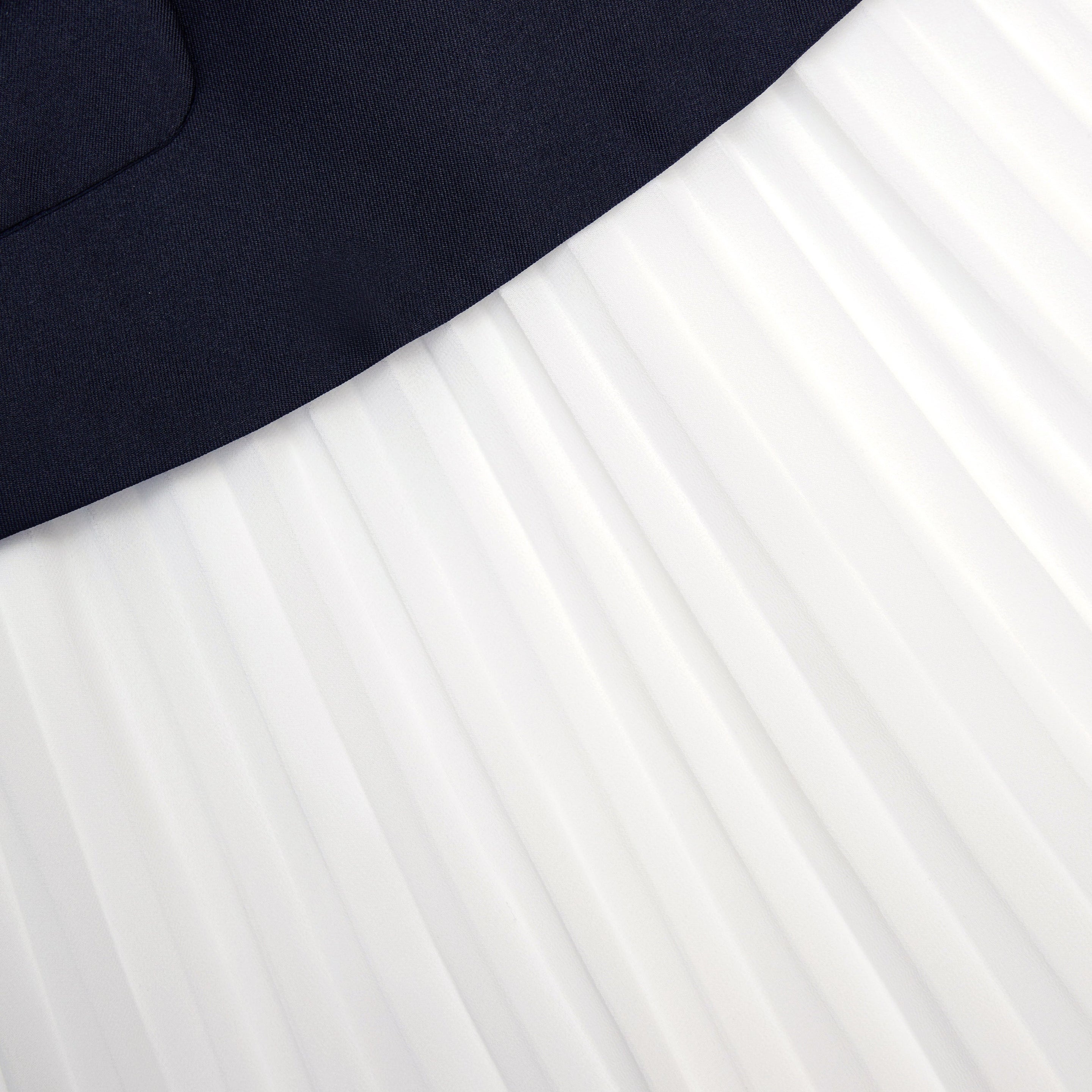 Navy Taffeta Midi Dress - 5