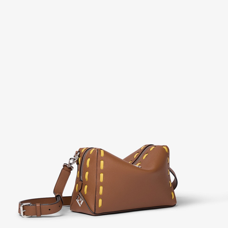 Fendi Lui Medium Tan-color leather bag with oversize, hand-sewn Selleria topstitches 1