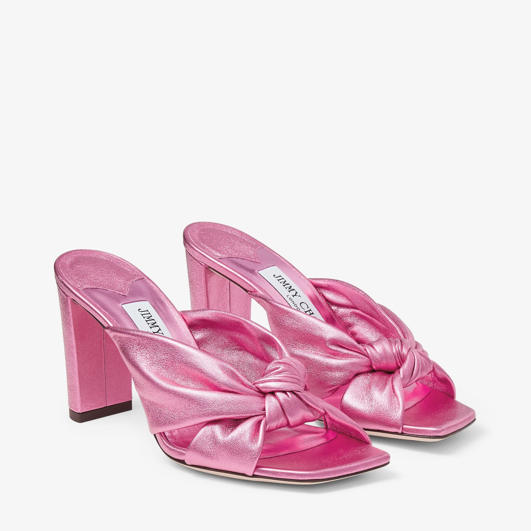 Avenue 85
Candy Pink Metallic Nappa Leather Mules - 2