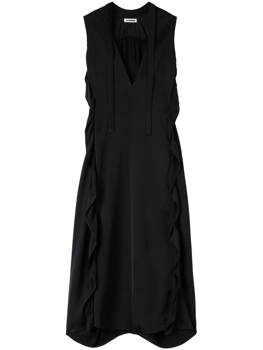 ruffle-detail V-neck maxi dress - 1