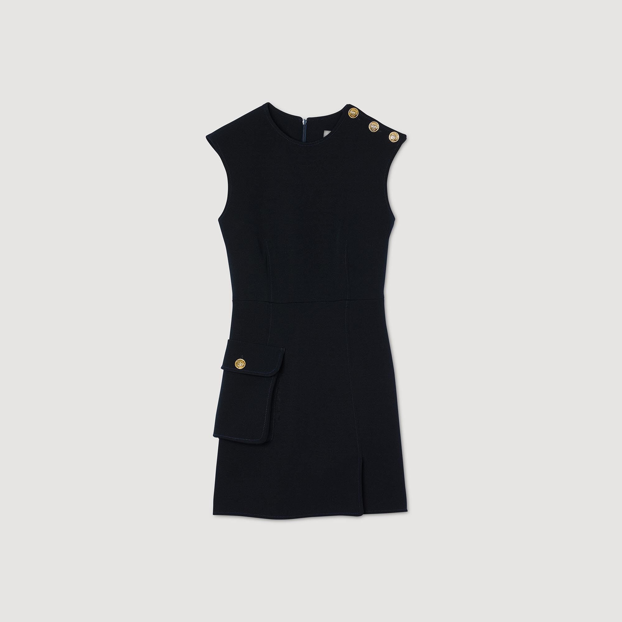 SHORT DRESS WITH BUTTONS - 1