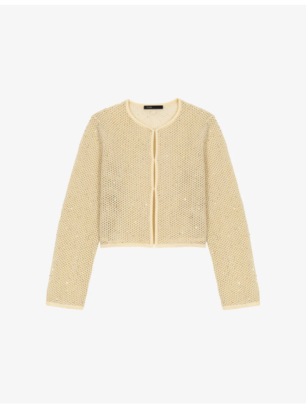 Rhinestone-Embellished Knitted Cardigan - 1