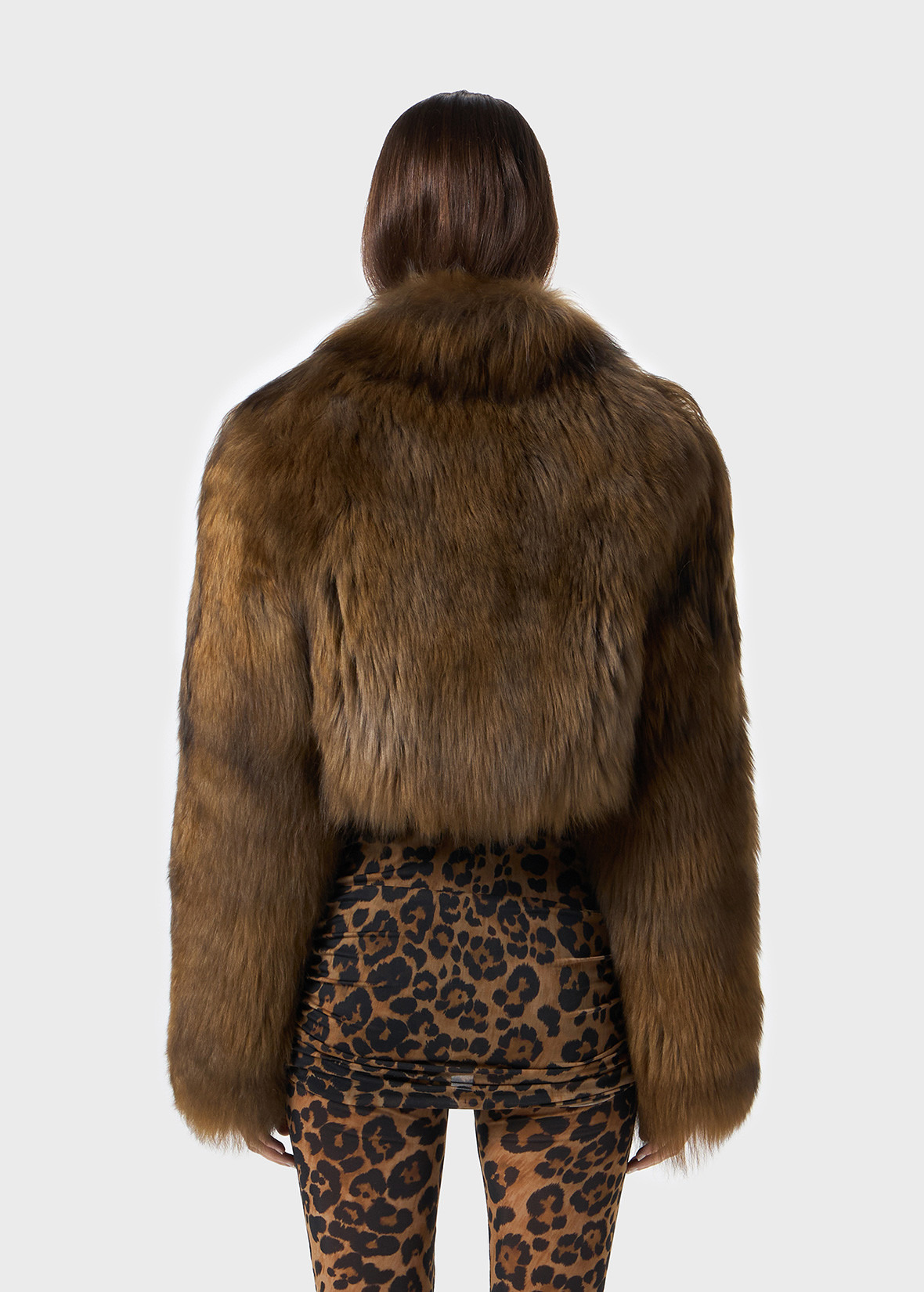SHORT FUR COAT IN CASHMERE GOAT HAIR - 4