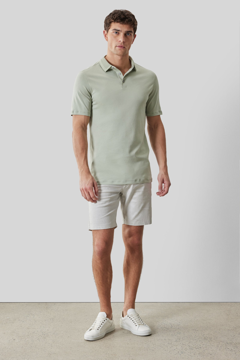 ROBERT BARAKETT The Barakett Textured Collar Polo outlook
