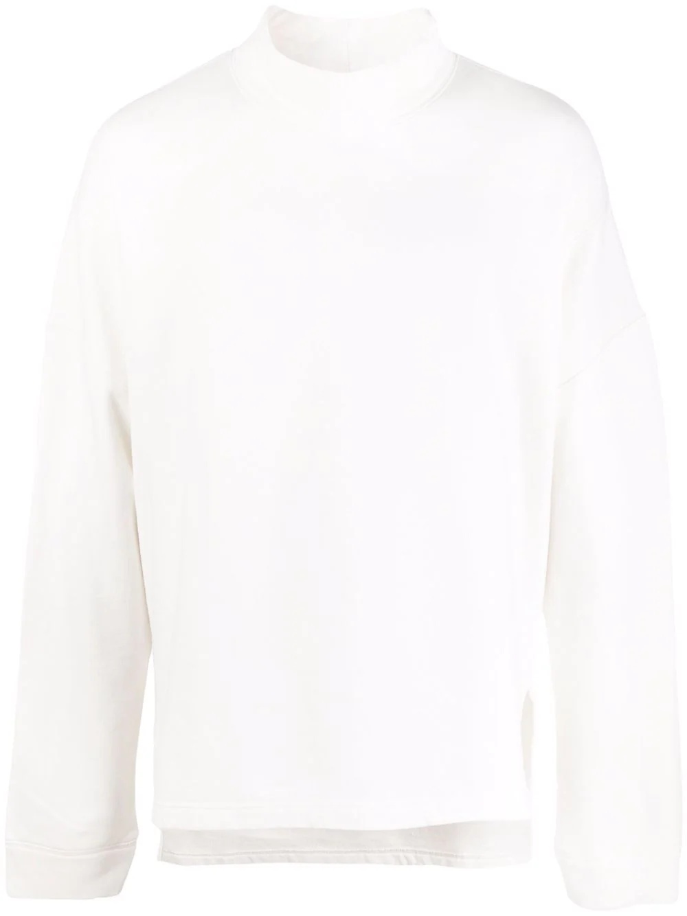 mock-neck cotton sweatshirt - 1