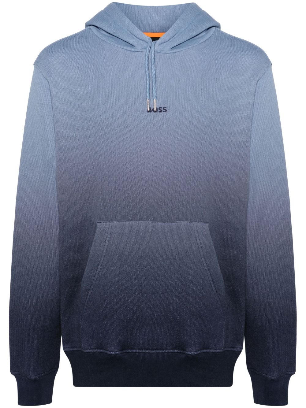 gradient dye cotton-terry hoodie - 1
