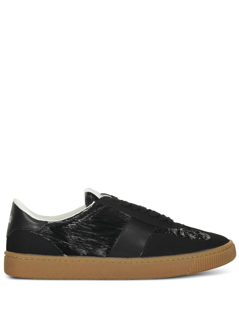 logo-print round-toe sneakers 1