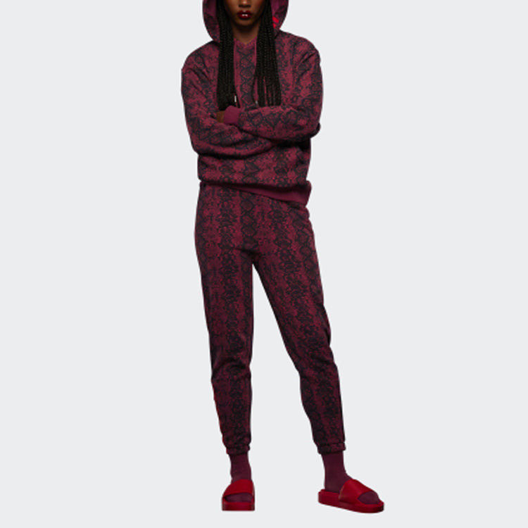 adidas x IVY PARK Crossover Full Print Snake Skin Printing Casual Sports Pants/Trousers/Joggers CHER - 4