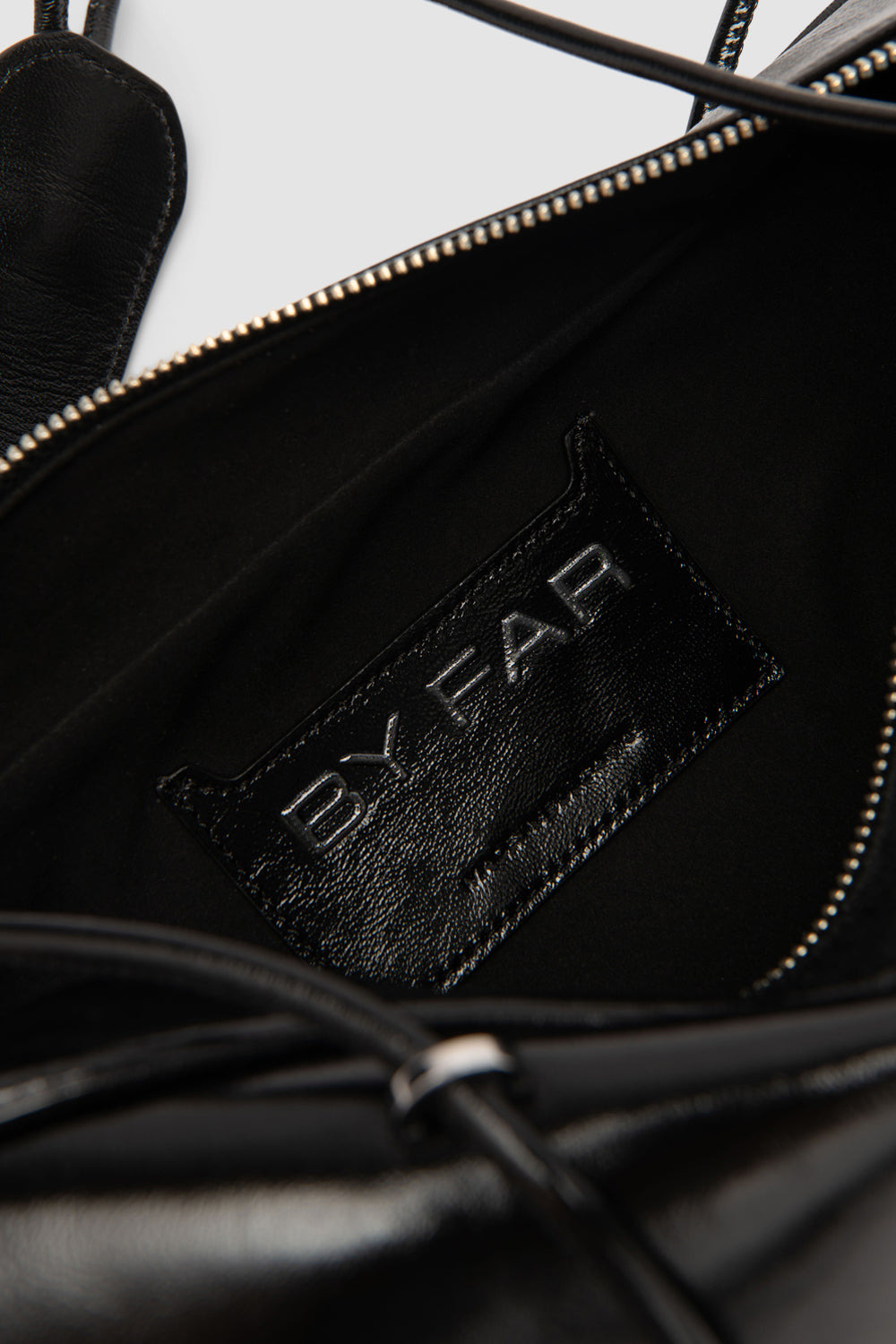 Kimberly Black Glossy Textured Leather Shoulder Bag - 5
