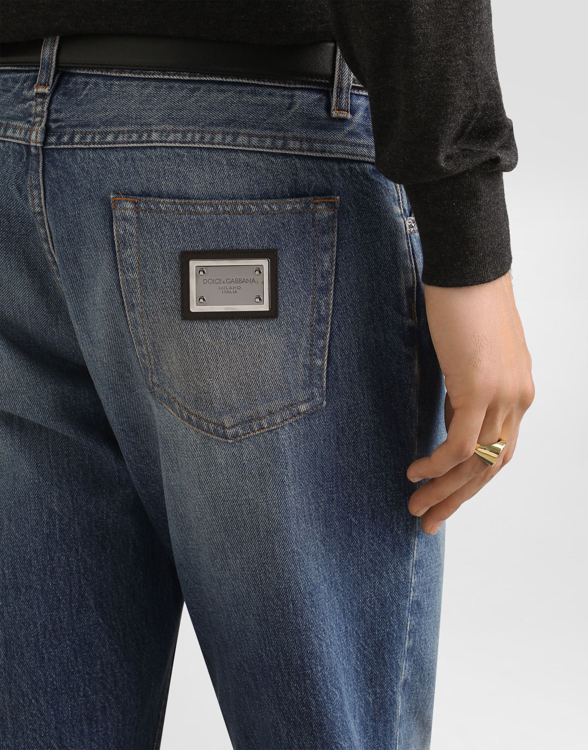 Regular cotton jeans - 5