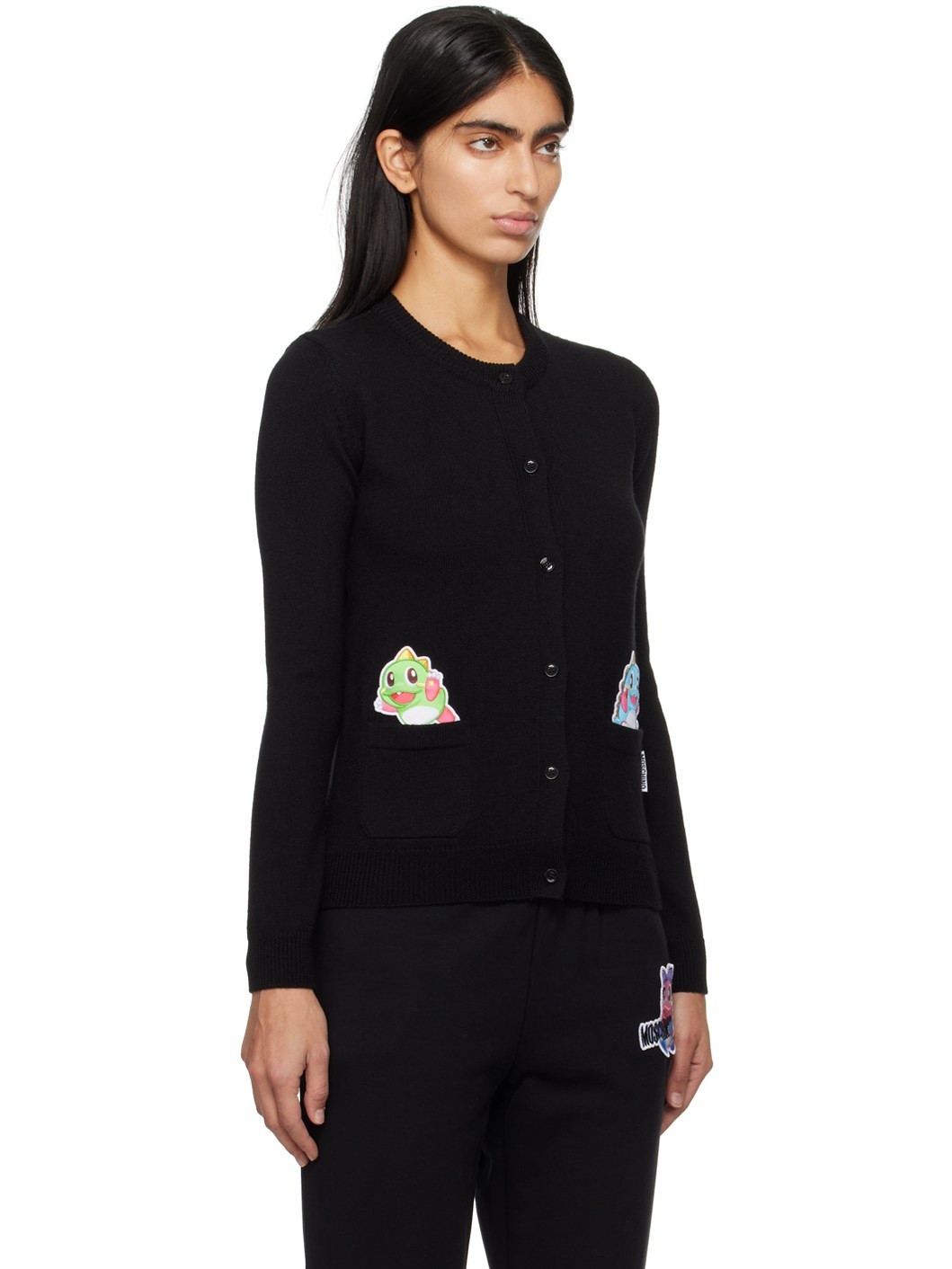 Black Patch Cardigan - 2