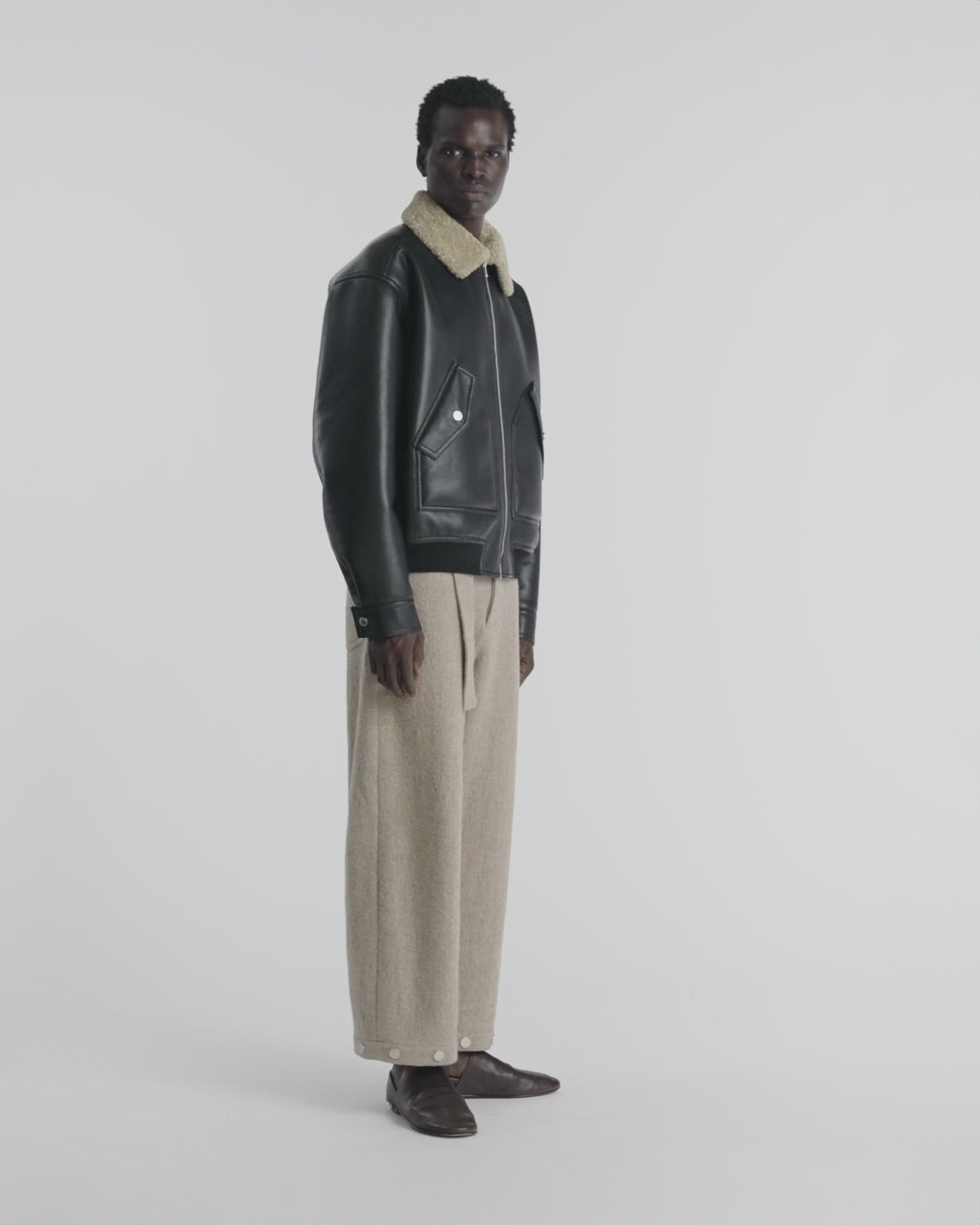 Bonded Shearling Flight Jacket - 2