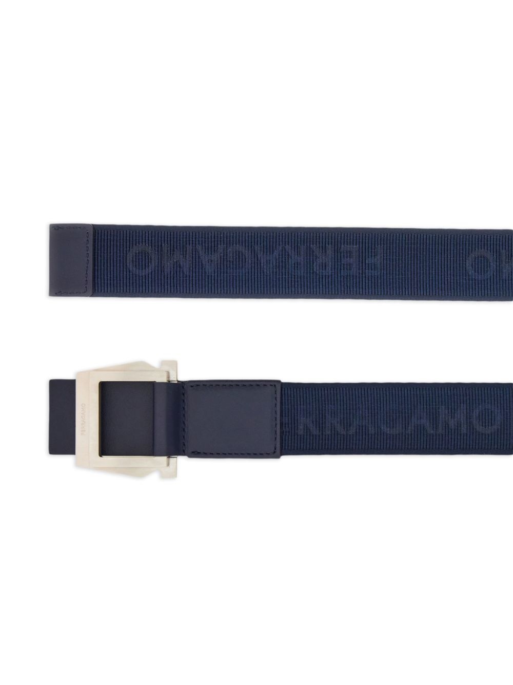logo engraved buckle belt - 2