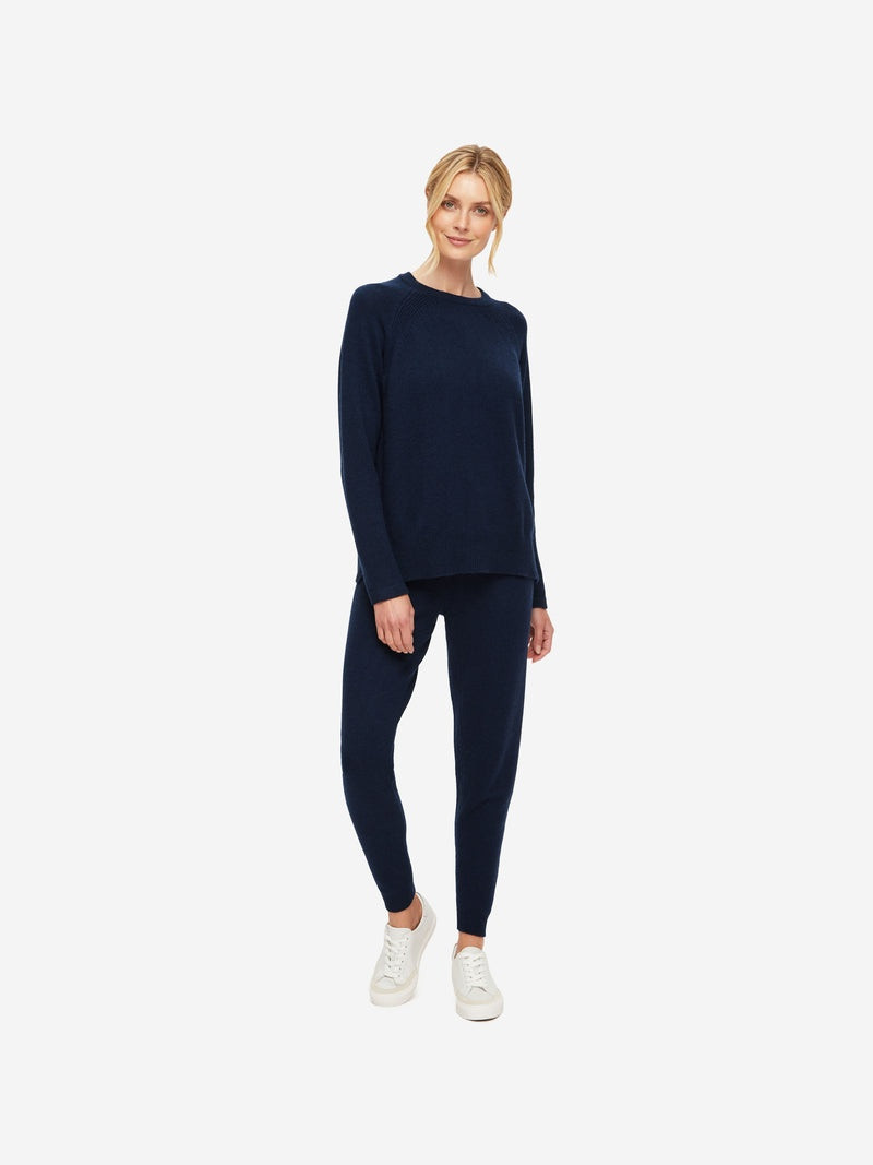 Derek Rose Women's Sweater Daphne Cashmere Navy outlook