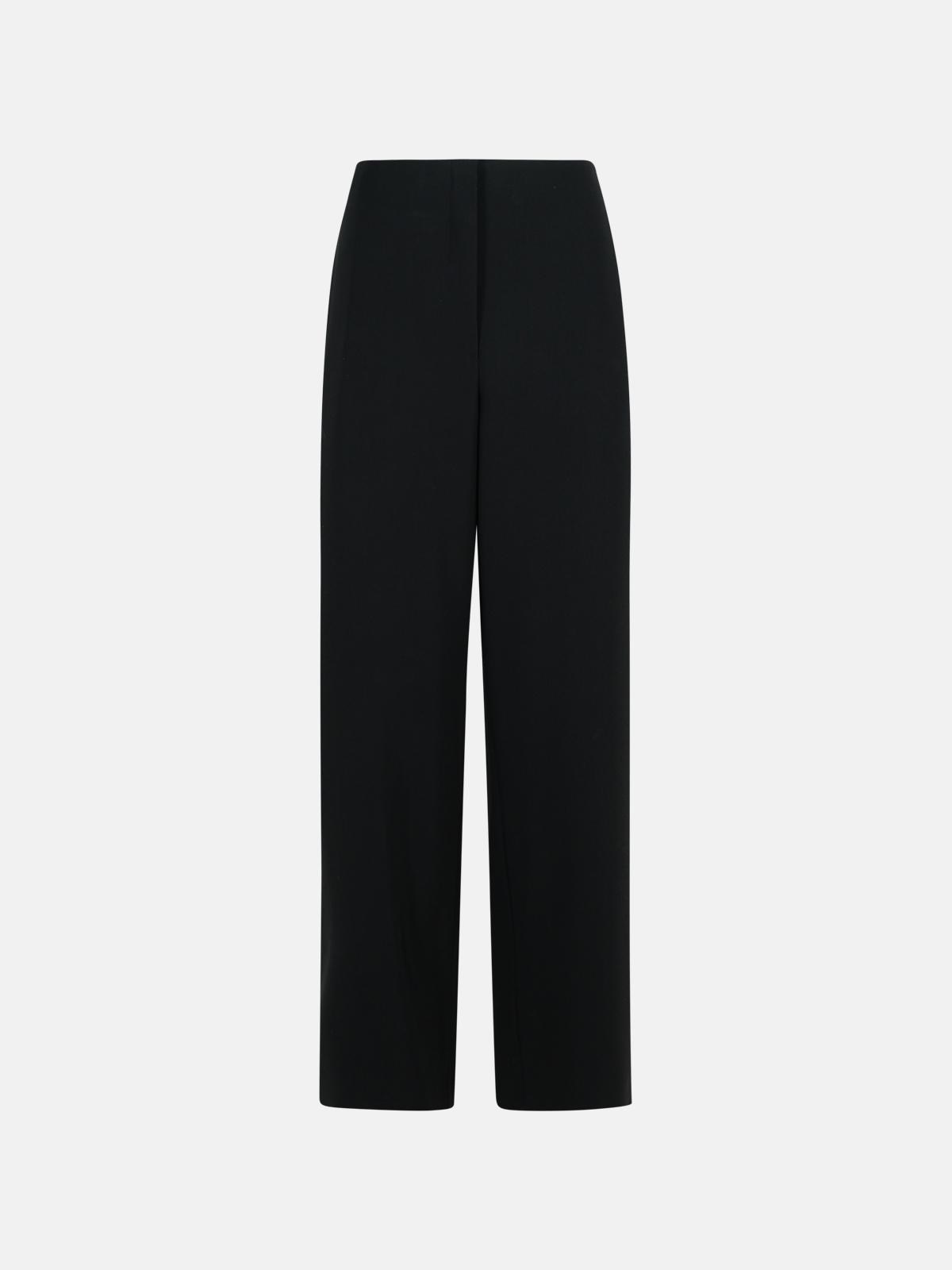 'ADELCHI' BLACK VISCOSE PANTS - 1