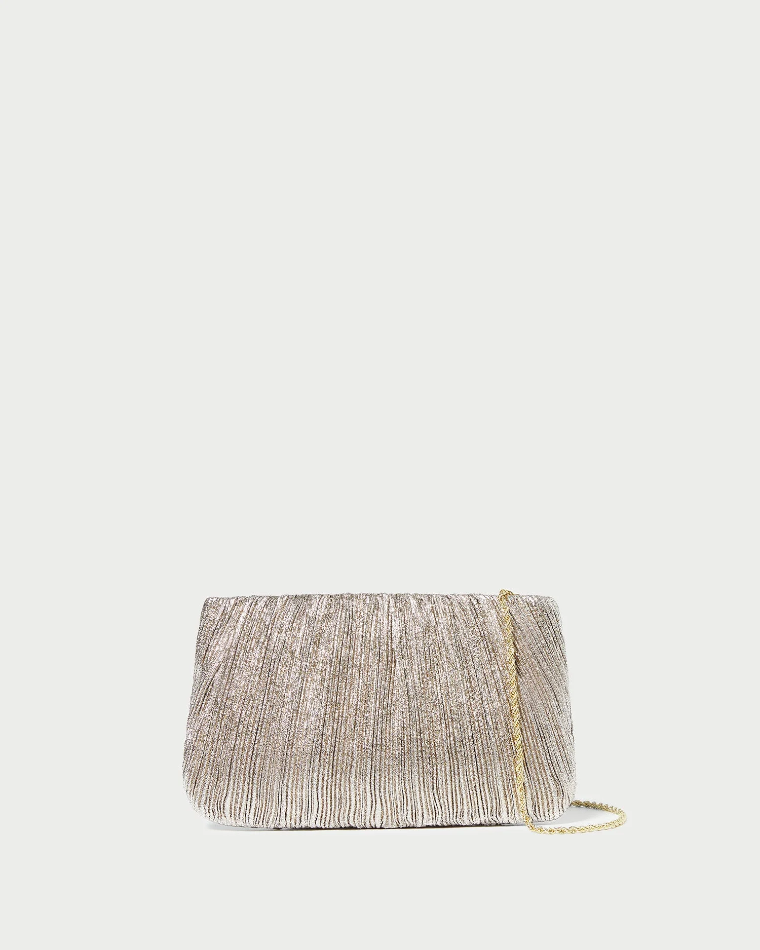 Brit Champagne Flat Pleated Clutch - 1