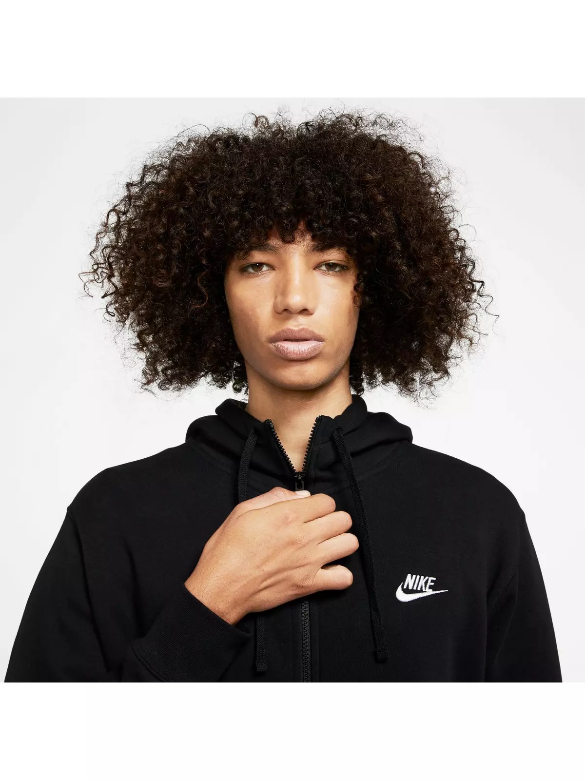 Men's Sportswear Club Fleece Full-Zip Hoodie - Black - 4