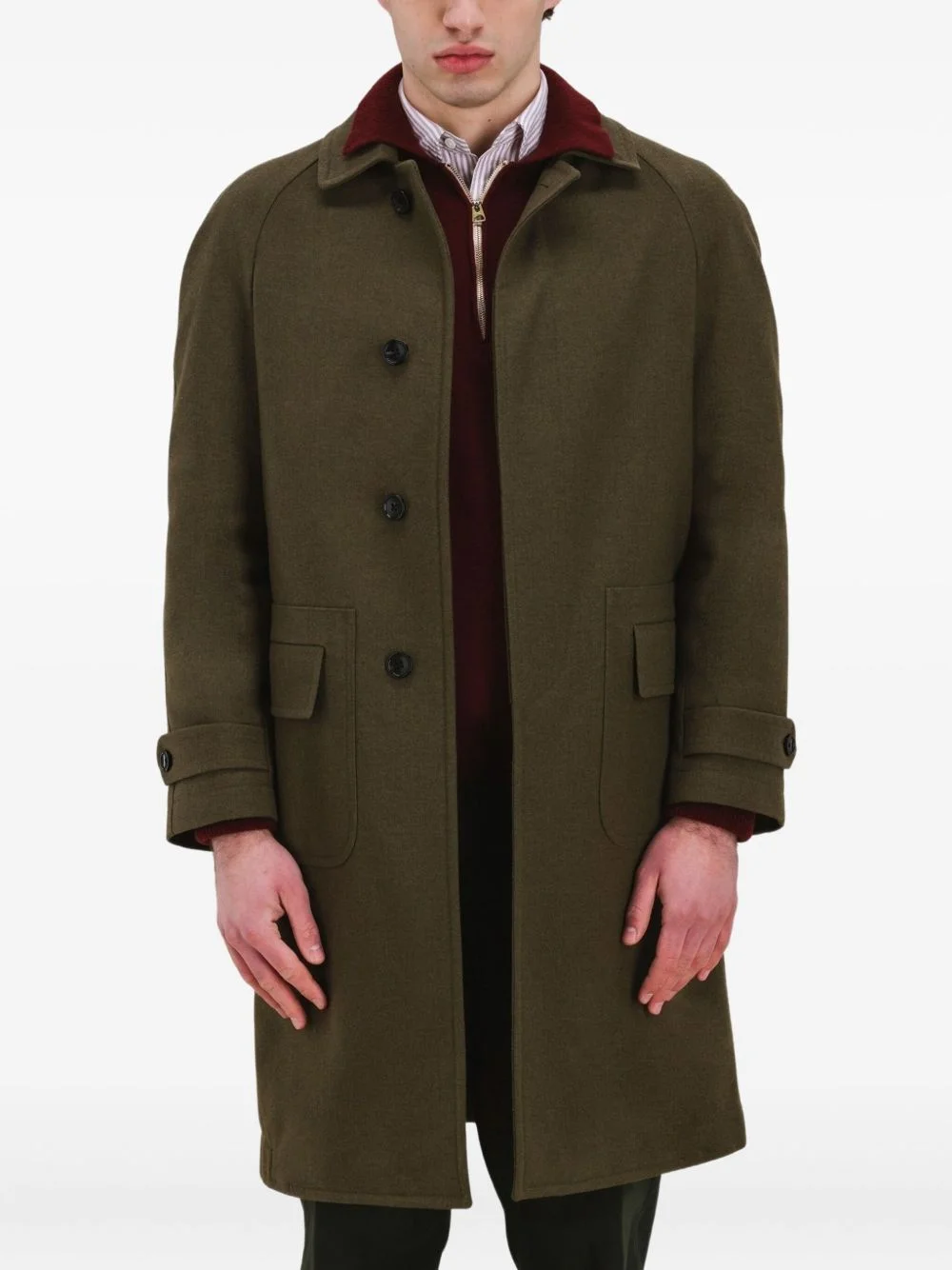 Amadeo buttoned wool coat - 1