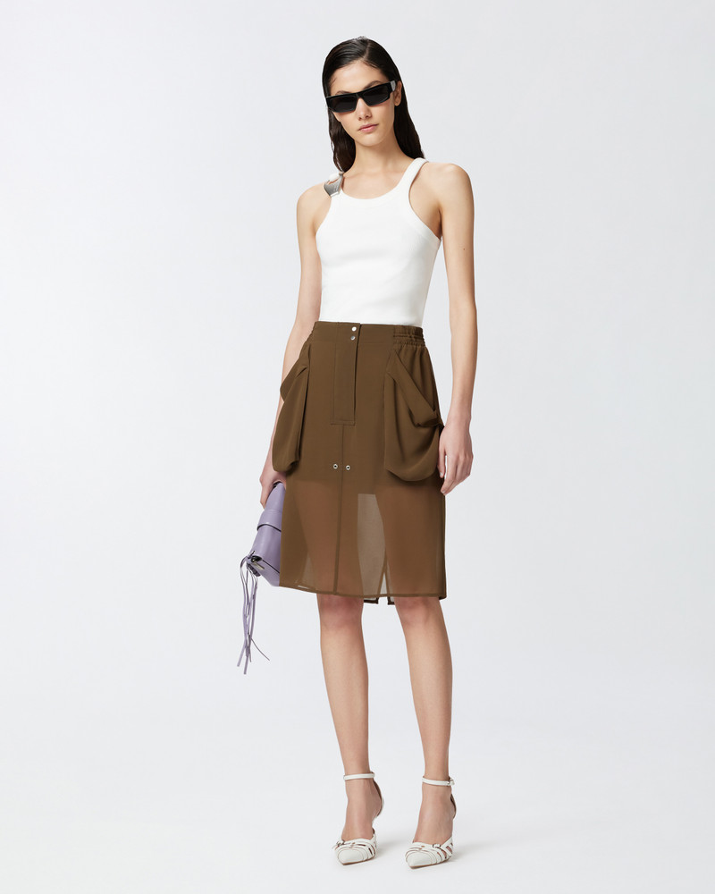REIMAGINE BY PINKO X PATRICK MCDOWELL RIBBED VEST TOP WITH BUCKLE 3