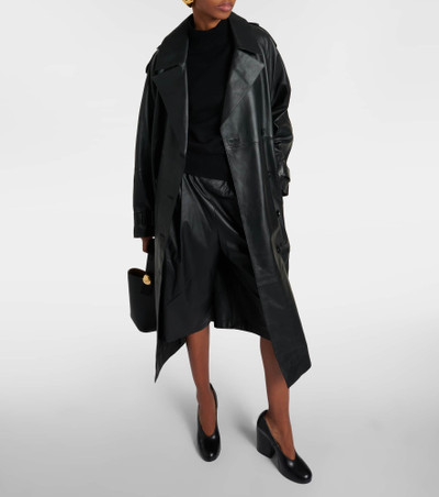 Yves Salomon Leather trench coat outlook