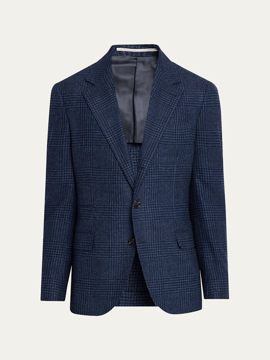 Men's Galles Houndstooth Check Single-Breasted Sport Coat - 1