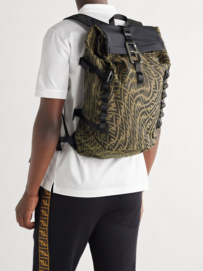 FENDI + FERRINO Ripstop-Trimmed Logo-Jacquard Canvas Backpack outlook