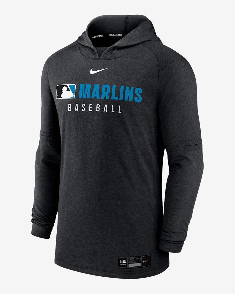 Miami Marlins Authentic Collection Men's Nike Dri-FIT MLB Pullover Hoodie 1