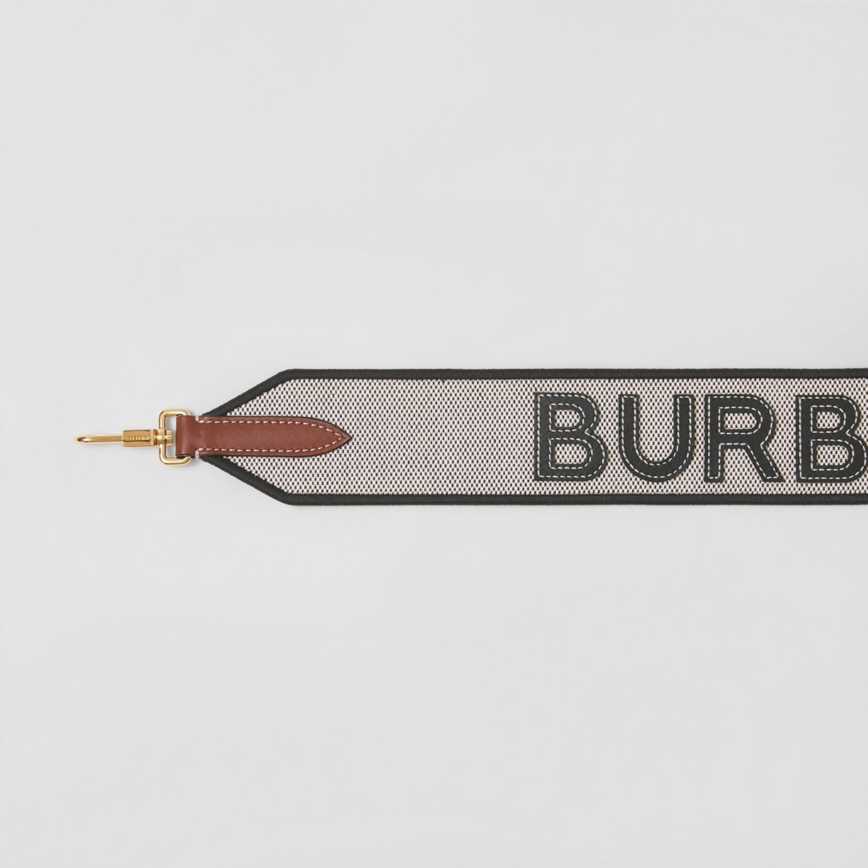Cotton Canvas and Leather Pocket Bag Strap - 2