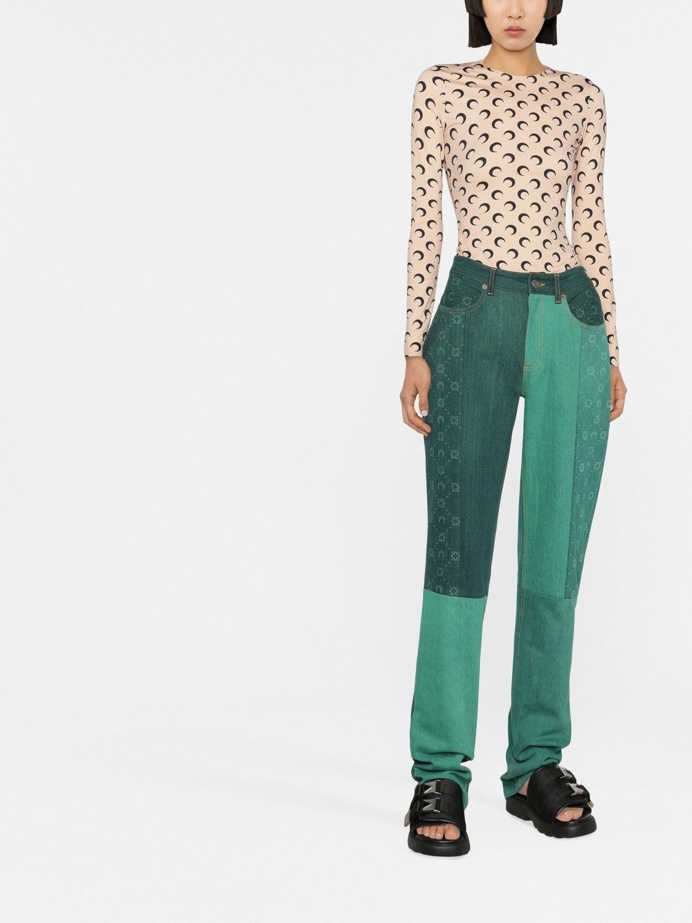 Moonogram straight-leg jeans - 2