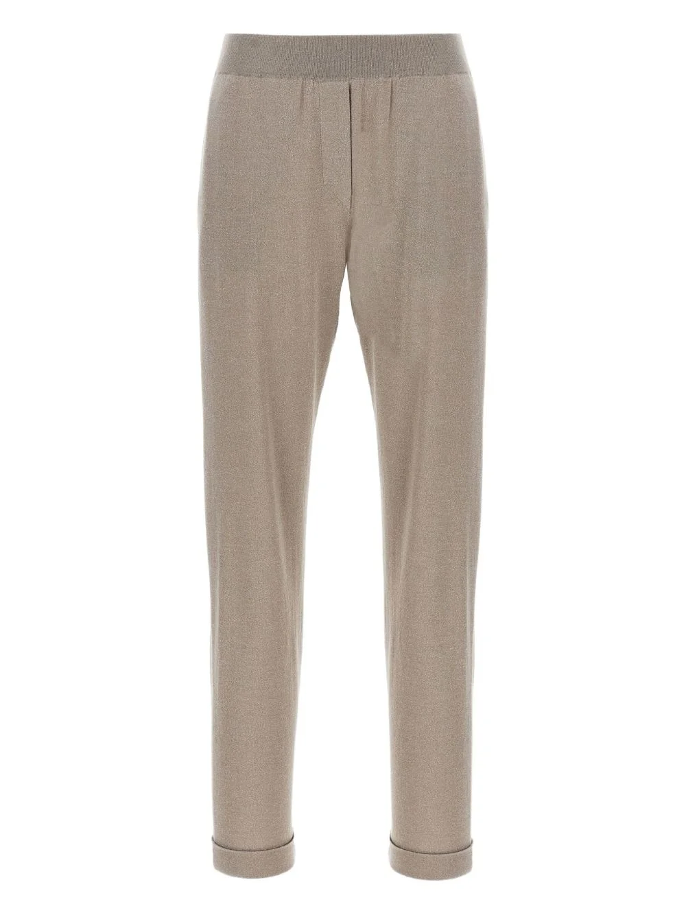 lurex-detail trousers - 1