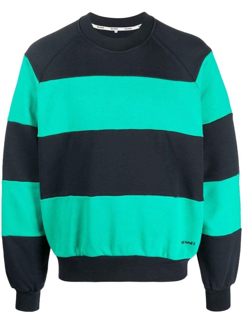 striped crew-neck sweatshirt - 1