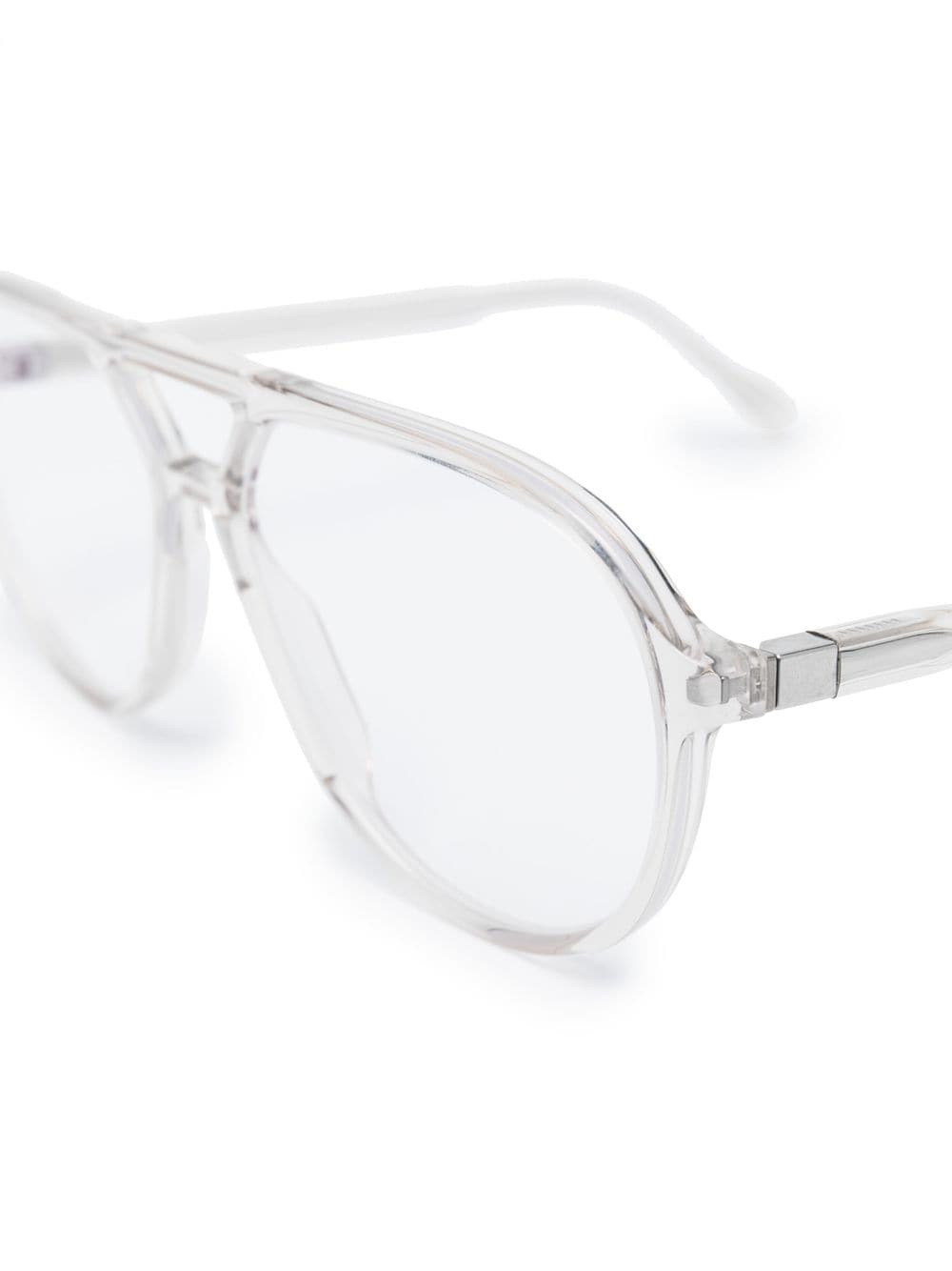 transparent pilot-frame glasses - 3