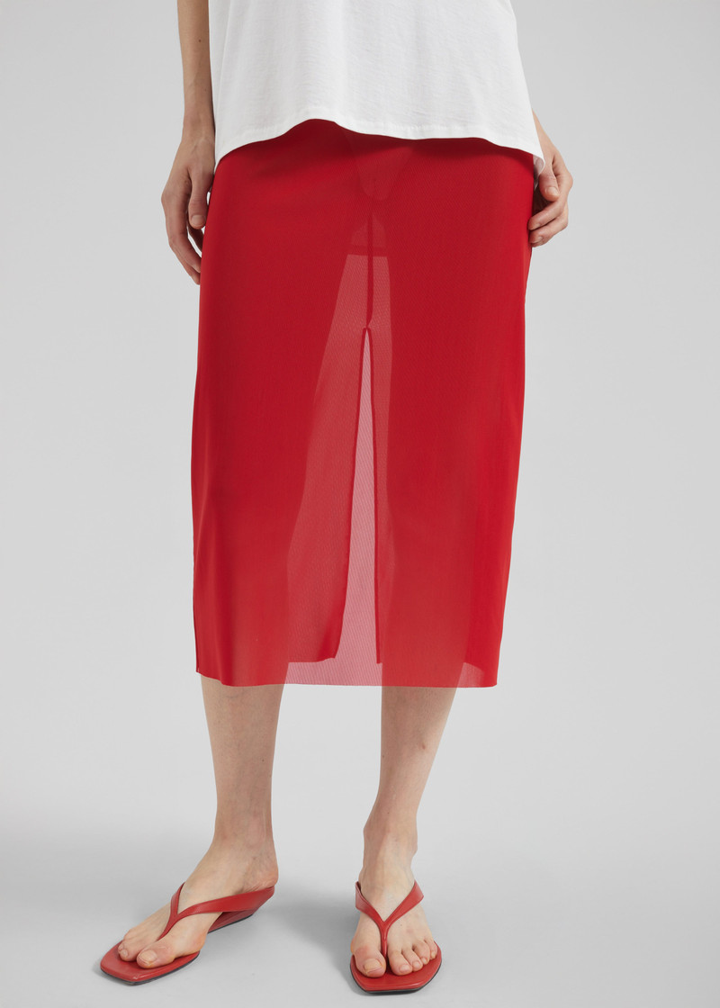 Suva Sheer Skirt - Red 8