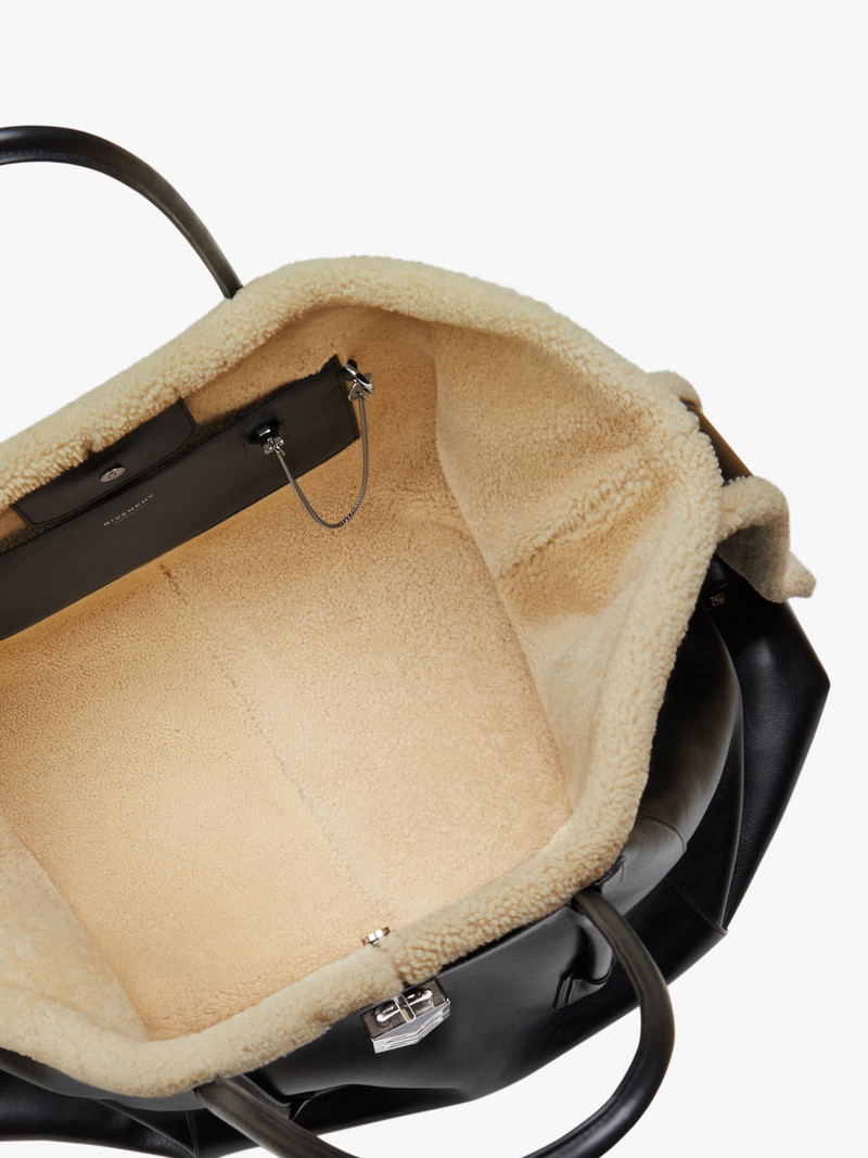 XL ANTIGONA LOCK SOFT IN  LEATHER AND SHEARLING 5